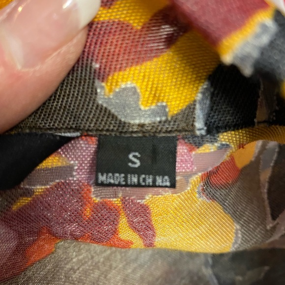 Tony Morgan Womens Blouse Brown/Black in a Bright Floral Pattern Size S - Picture 13 of 16